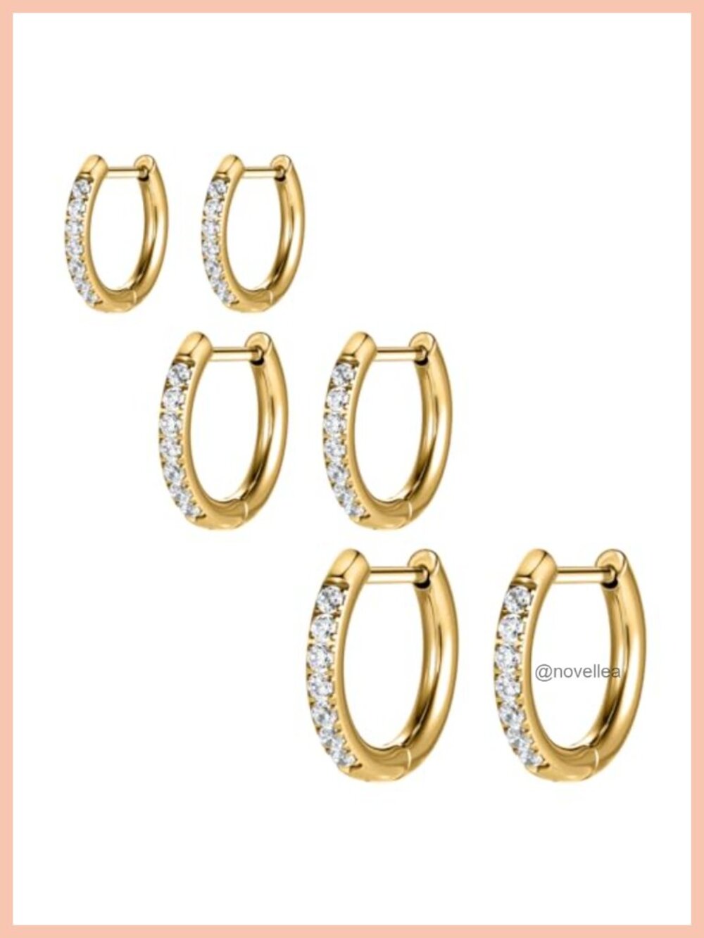 Titanium Hoop Earrings 18G CZ Small Huggie Hypoallergenic